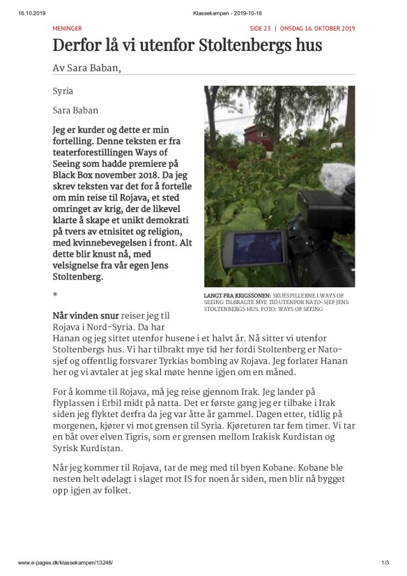 191016SaraBabanKlassekampen - 2019-10-16_p001